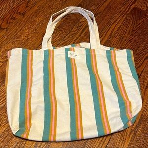 Sezane Multicolored Striped Tote Bag